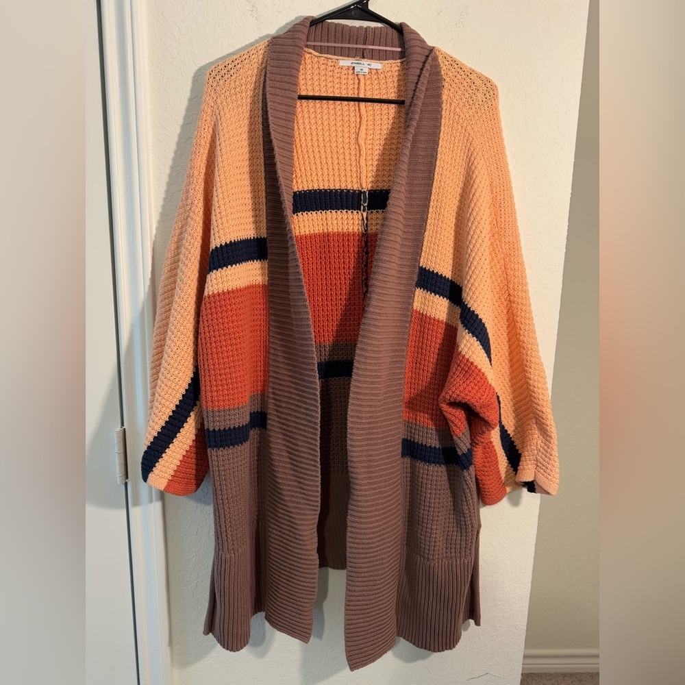 Oneill Open Front Knit Capecod Oversized Cardigan… - image 2